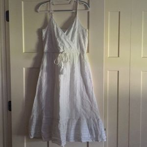 Loft white/gold summer dress